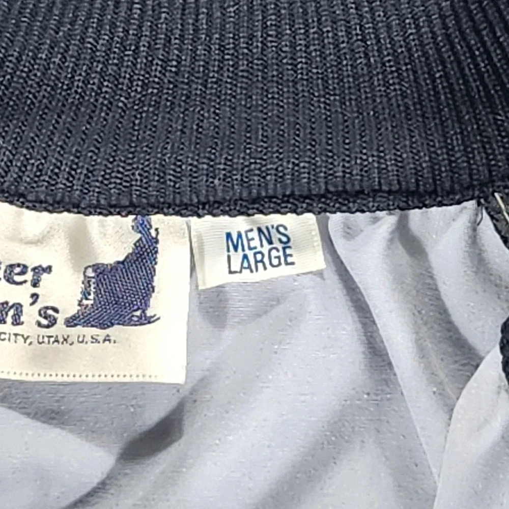 Vintage Mother Karen's Jacket Mens Large Gray 1/4 Zip Anorak Made USA 80s
